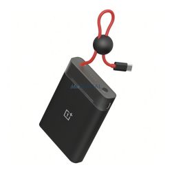   ONEPLUS vésztöltő Type-C aljzat (10000mAh, 22.5W, PD gyorstöltő, LED jelzés + fix Type-C kábel) FEKETE