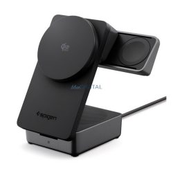   SPIGEN ESSENTIAL EF323MQ asztali töltő 3in1 (25W, gyorstöltő, wireless, MagSafe, Airpods, Apple Watch töltő) FEKETE Apple iPhone 12, iPhone 12 Pro, iPhone 12 Pro Max