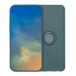   Szilikon telefonvédő (tartógyűrű, mikrofiber plüss belső, mágneses, kameravédő) SÖTÉTZÖLD Xiaomi Redmi Note 15 5G