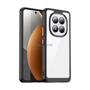 Szilikon telefonvédő (ütésállóság, átlátszó hátlap) FEKETE Xiaomi Redmi Note 15 Pro 4G