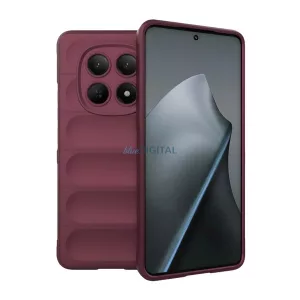 Szilikon telefonvédő (ütésállóság, kameravédő, 3D) BORDÓ Xiaomi Redmi Note 15 4G