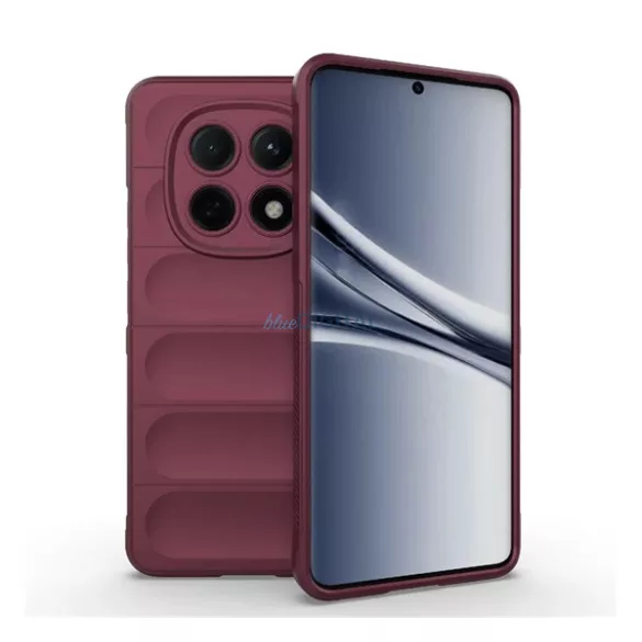 Szilikon telefonvédő (ütésállóság, kameravédő, 3D) BORDÓ Xiaomi Redmi Note 15 5G