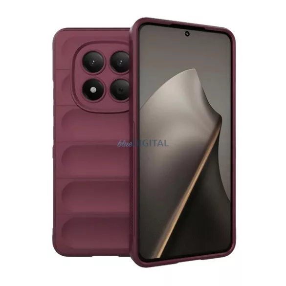 Szilikon telefonvédő (ütésállóság, kameravédő, 3D) BORDÓ Xiaomi Redmi Note 15 Pro 4G