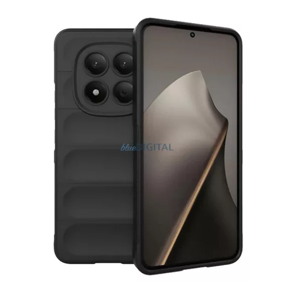Szilikon telefonvédő (ütésállóság, kameravédő, 3D) FEKETE Xiaomi Redmi Note 15 Pro 4G