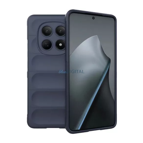 Szilikon telefonvédő (ütésállóság, kameravédő, 3D) SÖTÉTKÉK Xiaomi Redmi Note 15 4G