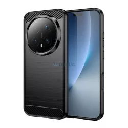   Szilikon telefonvédő (ütésállóság, légpárnás sarok, szálcsiszolt, karbon minta) FEKETE Honor Magic 8 Pro