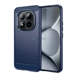   Szilikon telefonvédő (ütésállóság, légpárnás sarok, szálcsiszolt, karbon minta) SÖTÉTKÉK Xiaomi Redmi Note 15 Pro Plus 5G