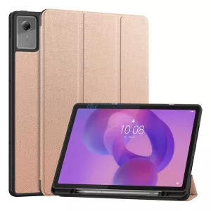 Tok álló, bőr hatású (aktív FLIP, oldalra nyíló, TRIFOLD, asztali tartó, ceruza tartó) ROZÉARANY Lenovo Idea Tab Plus (TB361FU)
