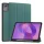 Tok álló, bőr hatású (aktív FLIP, oldalra nyíló, TRIFOLD, asztali tartó, ceruza tartó) SÖTÉTZÖLD Lenovo Idea Tab Plus (TB361FU)