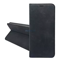   Tok álló, bőr hatású (FLIP, oldalra nyíló, asztali tartó, kártyazseb, prémium) FEKETE Xiaomi Redmi Note 15 5G