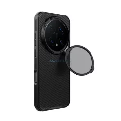   NILLKIN CAMSHIELD PROP MAGNETIC szilikon telefonvédő (ütésállóság, kameravédő, kitámasztó, csíkos) FEKETE Honor Magic 8 Pro
