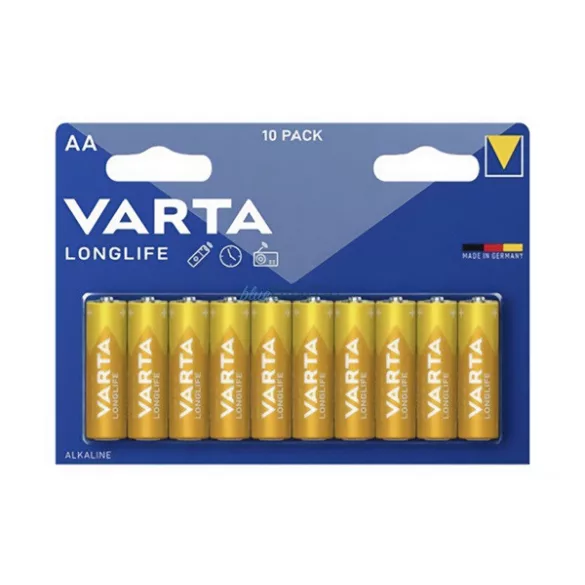 VARTA LONGLIFE tartós elem (AA, LR06, 1.5V, lítium) 10db/csomag