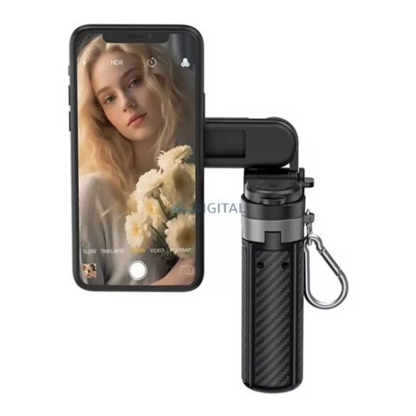 XO SS25 szelfibot (univerzális, 360°, állítható, bluetooth távkioldó, 40cm, mágneses) FEKETE