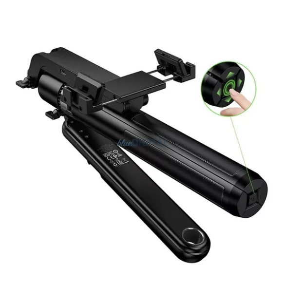 HOCO K32 szelfibot (univerzális, tripod állvány, automata arckövetés, bluetooth távkioldó, 95cm, 4.5-7.0" méret) FEKETE
