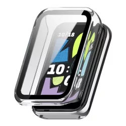   Műanyag keret (BUMPER, ütésállóság + kijelzővédő üveg) ÁTLÁTSZÓ Honor Band 10