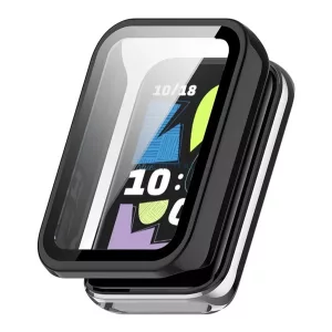 Műanyag keret (BUMPER, ütésállóság + kijelzővédő üveg) FEKETE Honor Band 10