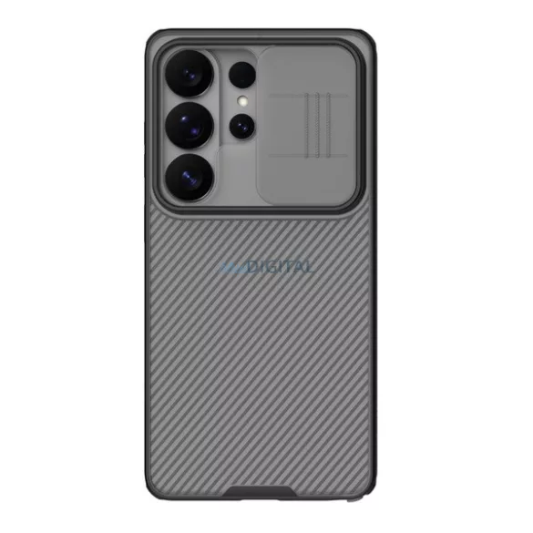 NILLKIN CAMSHIELD PRO szilikon telefonvédő (ütésállóság, kameravédő, csíkos) ÁTLÁTSZÓ/FEKETE Samsung Galaxy S26 Ultra (SM-S948)