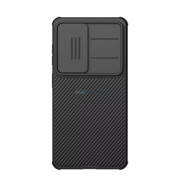 NILLKIN CAMSHIELD PRO szilikon telefonvédő (ütésállóság, kameravédő, csíkos) FEKETE Samsung Galaxy S26 (SM-S942)