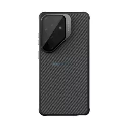   NILLKIN CARBOPROP szilikon telefonvédő (ütésállóság, aramid bevonat, kitámasztó, karbon minta) ÁTLÁTSZÓ/FEKETE Samsung Galaxy S26 Ultra (SM-S948)