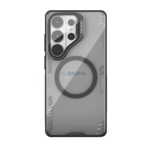 NILLKIN ICEBLADE PROP MAGNETIC szilikon telefonvédő (ütésállóság, kameravédő, kitámasztó, MagSafe) FEKETE Samsung Galaxy S26 Ultra (SM-S948)