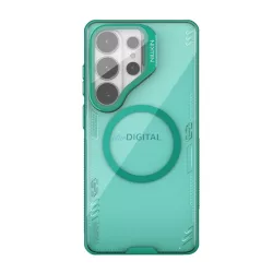   NILLKIN ICEBLADE PROP MAGNETIC szilikon telefonvédő (ütésállóság, kameravédő, kitámasztó, MagSafe) SÖTÉTZÖLD Samsung Galaxy S26 Ultra (SM-S948)