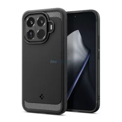   SPIGEN RUGGED ARMOR szilikon telefonvédő (ütésállóság, légpárnás sarok, karbon minta) FEKETE Xiaomi 15T Pro