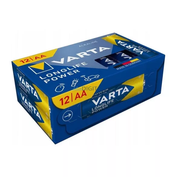 VARTA LONGLIFE POWER CUBE tartós elem (AA, LR06, 1.5V, alkáli) 12db/csomag