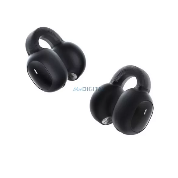 BASEUS AIRGO 1 RING bluetooth fülhallgató SZTEREO (v5.3, TWS, fülre akasztható, mikrofon + töltőtok) FEKETE