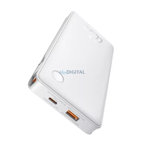 BASEUS AIRPOW LITE vésztöltő USB+Type-C aljzat (10000mAh, 22.5W, PD gyorstöltő, LED jelzés + fix Type-C kábel) FEHÉR