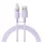 BASEUS DISPLAY II adatkábel (USB - lightning, 2.4A, gyorstöltő, cipőfűző, LED kijelző, 100cm) LILA Apple iPhone 12, iPhone 14 Pro Max, iPhone 13 Pro Max