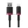BASEUS DURA adatkábel (USB - lightning, 2.4A, gyorstöltő, cipőfűző, 200cm) PIROS/FEKETE Apple iPhone 12, iPhone 14 Pro Max, iPhone 13 Pro Max