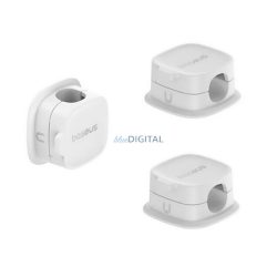   BASEUS kábeltartó/kábelrendező (öntapadó alaptartó, 3 részes kábelrögzítő) FEHÉR