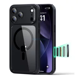   ESR CLASSIC HYBRID szilikon telefonvédő (ütésállóság, légpárnás sarok, MagSafe) ÁTLÁTSZÓ/FEKETE Apple iPhone 17 Pro Max