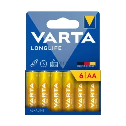   VARTA LONGLIFE tartós elem (AA, R6, 1.5V, alkáli) 6db/csomag