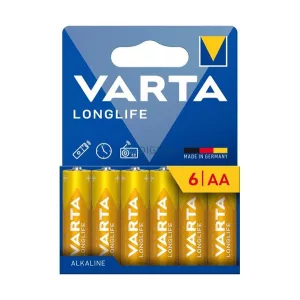 VARTA LONGLIFE tartós elem (AA, R6, 1.5V, alkáli) 6db/csomag