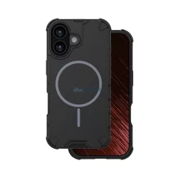   Defender műanyag telefonvédő (ütésállóság, légpárnás sarok, matt, szilikon belső, MagSafe) FEKETE Apple iPhone 17