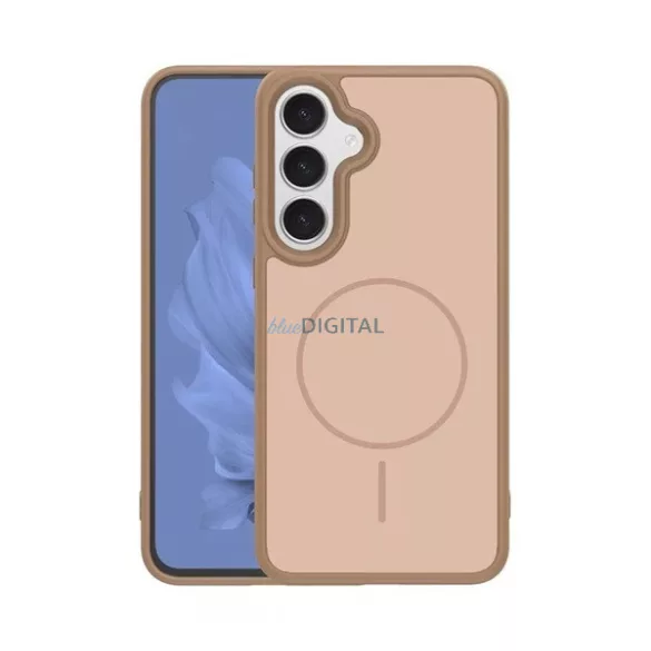 Szilikon telefonvédő (műanyag hátlap, ütésállóság, légpárnás sarok, kameravédő, MagSafe) BARNA Samsung Galaxy S26 Ultra (SM-S948)