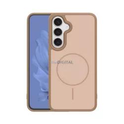   Szilikon telefonvédő (műanyag hátlap, ütésállóság, légpárnás sarok, kameravédő, MagSafe) BARNA Samsung Galaxy S25 Plus (SM-S936)