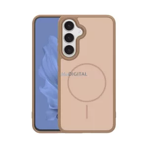 Szilikon telefonvédő (műanyag hátlap, ütésállóság, légpárnás sarok, kameravédő, MagSafe) BARNA Samsung Galaxy S25 Plus (SM-S936)