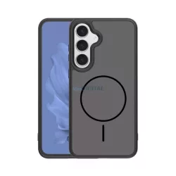   Szilikon telefonvédő (műanyag hátlap, ütésállóság, légpárnás sarok, kameravédő, MagSafe) FEKETE Samsung Galaxy S26 Ultra (SM-S948)