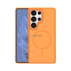   Szilikon telefonvédő (műanyag hátlap, ütésállóság, légpárnás sarok, kameravédő, MagSafe) NARANCSSÁRGA Samsung Galaxy S25 Ultra (SM-S938)
