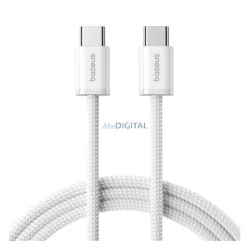   BASEUS DYNAMIC 4 adatkábel (Type-C - Type-C, 100W, PD gyorstöltő, cipőfűző, 200cm) FEHÉR