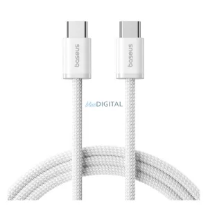 BASEUS DYNAMIC 4 adatkábel (Type-C - Type-C, 100W, PD gyorstöltő, cipőfűző, 200cm) FEHÉR