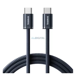 BASEUS DYNAMIC 4 adatkábel (Type-C - Type-C, 100W, PD gyorstöltő, cipőfűző, 200cm) FEKETE