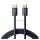 BASEUS DYNAMIC 4 adatkábel (Type-C - Type-C, 100W, PD gyorstöltő, cipőfűző, 200cm) FEKETE