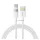 BASEUS DISPLAY II adatkábel (USB - Type-C, 100W, gyorstöltő, cipőfűző, LED kijelző, 100cm) FEHÉR