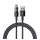 BASEUS DISPLAY II adatkábel (USB - lightning, 2.4A, gyorstöltő, cipőfűző, LED kijelző, 200cm) FEKETE Apple IPAD (4th Generation), IPAD Air 2, IPAD Pro 9.7