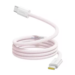   BASEUS DYNAMIC adatkábel (Type-C - Type-C, 100W, PD gyorstöltő, 100cm) RÓZSASZÍN