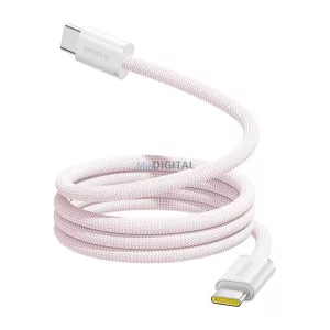 BASEUS DYNAMIC adatkábel (Type-C - Type-C, 100W, PD gyorstöltő, 100cm) RÓZSASZÍN