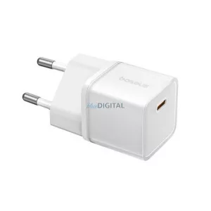 BASEUS GaN5S hálózati töltő Type-C aljzat (20W, PD gyorstöltő 3.0, GaN5S) FEHÉR